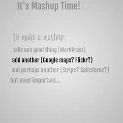 Mad Mashups with WordPress