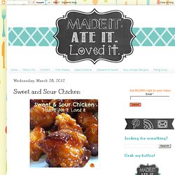 Sweet and Sour Chicken