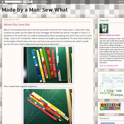 Sew What: Woven Star, Lone Star