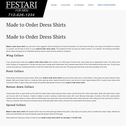 made to order dress shirts