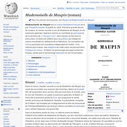 Mademoiselle de Maupin (roman)
