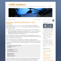 UnitTest++: The New Choice for C++ Unit Testing?