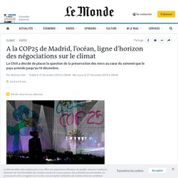 A la COP25 de Madrid, l’océan, ligne d’horizon des négociations sur le climat