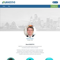 MAESTrO: About MAESTrO