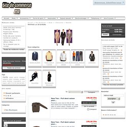 Magasin en ligne de vente de vêtement pour homme. Soldes et prix pas chers - Site-de-commerce.ma