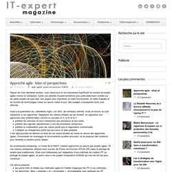 IT-expert Magazine Approche agile : bilan et perspectives