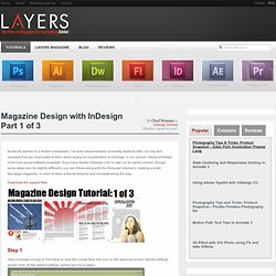 Magazine Design with InDesign Part 1 of 3