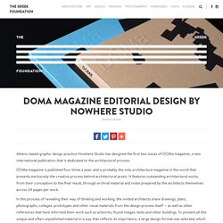 DOMa magazine editorial design by Nowhere Studio - The Greek Foundation
