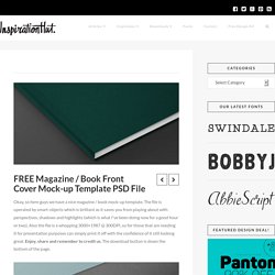 FREE Magazine / Book Front Cover Mock-up Template PSD File
