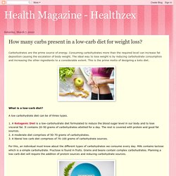 Health Magazine - Healthzex : How many carbs present in a low-carb diet for weight loss?