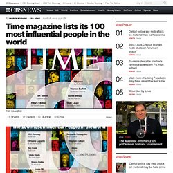 Time magazine lists its 100 most influential people in the world - Celebrity Circuit