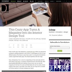 This Crazy App Turns A Magazine Into An Interior Design Tool