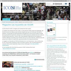 [INT] Nouvelles de l'ICOM / ICOM - International council of museums