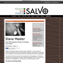 Salvo Magazine: Slave Master: How Pornography Drugs & Changes Your Brain - Salvo 13