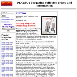 PLAYBOY MAGAZINE Price Guide, Prices, 1953-2005 Playmates collectors