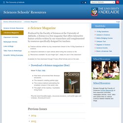 Sciences Schools' Resources