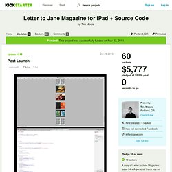 Letter to Jane Magazine for iPad + Source Code by Tim Moore » Updates