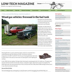 Wood gas vehicles: firewood in the fuel tank