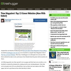 Time Magazine's Top 15 Green Websites (Now With Index!)