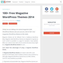 100+ Free Magazine WordPress Themes 2014 - CSS Author