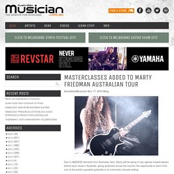 MASTERCLASSES ADDED TO MARTY FRIEDMAN AUSTRALIAN TOUR - Australian Musician MagazineAustralian Musician Magazine