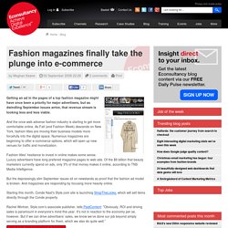 Fashion magazines finally take the plunge into e-commerce