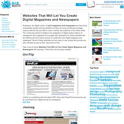 Websites That Will Let You Create Digital Magazines and Newspapers