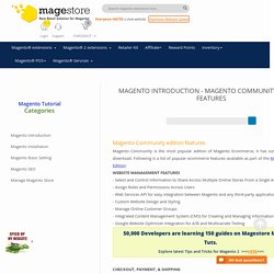 Magento Community edition features