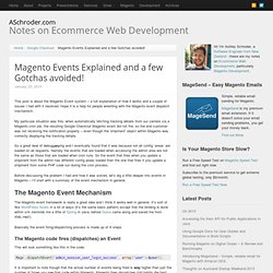 Magento Events Explained and a few Gotchas avoided!