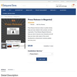Magento 2 Press Release Extension- Blog, Article, Latest News, Updates