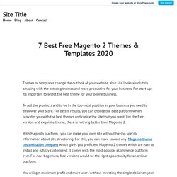 7 Best Free Magento 2 Themes & Templates 2020 – Site Title