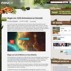 Magic.css: CSS3 Animations on Steroids - noupe