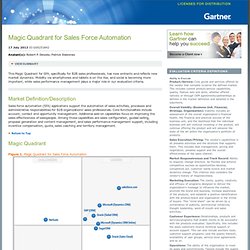 Magic Quadrant for Sales Force Automation