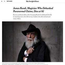 James Randi, Magician Who Debunked Paranormal Claims, Dies at 92