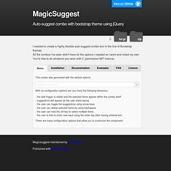 MagicSuggest - auto-complete & more