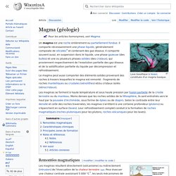 Magma (géologie)
