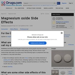 Magnesium Side Effects