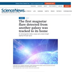 First magnetar flare detected from another galaxy tracked to its home