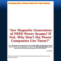 Magnets 4 Energy - Build Your Own Magnetic Generator and Never Pay For Electricity Ever Again!