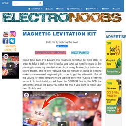 DIY magnetic levitator kit circuit schematic