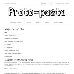 Magnetic Iron PLA – ProtoPlant, makers of Proto-pasta