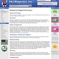 K&J Magnetics - Neodymium Rare Earth Magnet Information