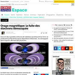 Orage magnétique: la fuite des électrons démasquée - Espace