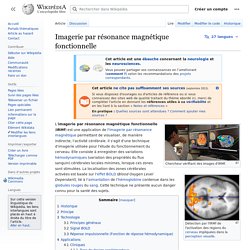 Imagerie par résonance magnétique fonctionnelle