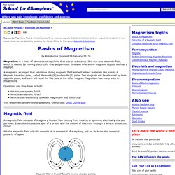 Basics of Magnetism by Ron Kurtus - Succeed in Understanding Physics: School for Champions