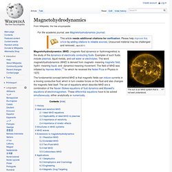 Magnetohydrodynamics