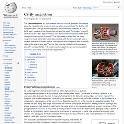 Cavity magnetron