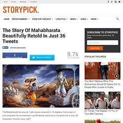 The Story Of Mahabharata Beautifully Retold In Just 36 Tweets