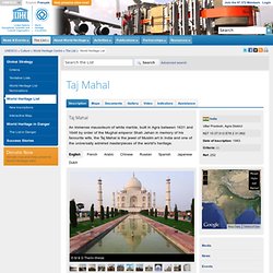 UNESCO Taj Mahal