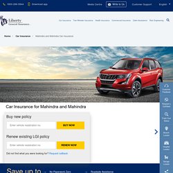 Mahindra Insurance: Buy/Renew Car Insurance for Mahindra Vehicles Online